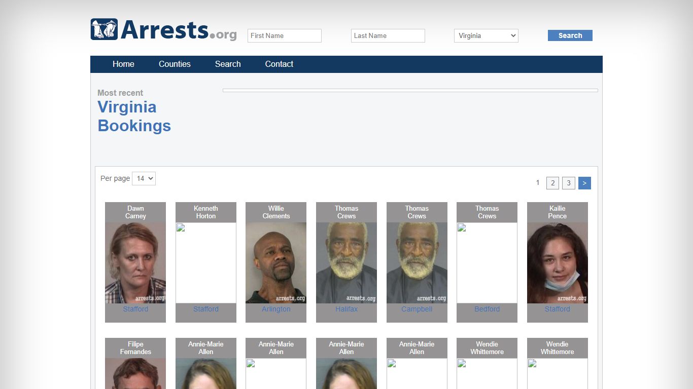 Virginia Arrests and Inmate Search